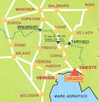 Karte von Grado Italien
